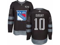 Men's Adidas New York Rangers #10 Ron Duguay Premier Black 1917-2017 100th Anniversary NHL Jersey