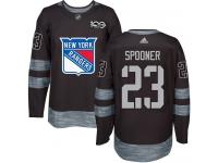 Men's Adidas New York Rangers #23 Ryan Spooner Black Authentic 1917-2017 100th Anniversary NHL Jersey