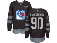Men's Adidas New York Rangers #90 Vladislav Namestnikov Black Authentic 1917-2017 100th Anniversary NHL Jersey