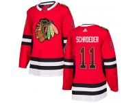 Men's Adidas NHL Chicago Blackhawks #11 Jordan Schroeder Authentic Jersey Red Drift Fashion Adidas
