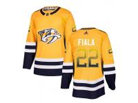 Men's Adidas NHL Nashville Predators #22 Kevin Fiala Authentic Jersey Gold Drift Fashion Adidas