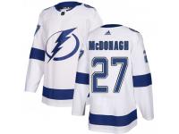 Men's Adidas NHL Tampa Bay Lightning #27 Ryan McDonagh Authentic Away Jersey White Adidas