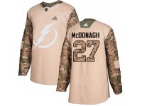 Men's Adidas NHL Tampa Bay Lightning #27 Ryan McDonagh Authentic Jersey Camo Veterans Day Practice Adidas