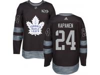 Men's Adidas NHL Toronto Maple Leafs #24 Kasperi Kapanen Authentic Jersey Black 1917-2017 100th Anniversary Adidas