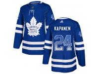 Men's Adidas NHL Toronto Maple Leafs #24 Kasperi Kapanen Authentic Jersey Blue Drift Fashion Adidas