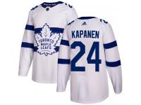 Men's Adidas NHL Toronto Maple Leafs #24 Kasperi Kapanen Authentic Jersey White 2018 Stadium Series Adidas