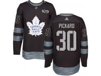 Men's Adidas NHL Toronto Maple Leafs #30 Calvin Pickard Authentic Jersey Black 1917-2017 100th Anniversary Adidas
