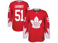 Men's Adidas NHL Toronto Maple Leafs #51 Jake Gardiner Authentic Alternate Jersey Red Adidas