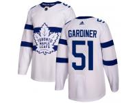 Men's Adidas NHL Toronto Maple Leafs #51 Jake Gardiner Authentic Jersey White 2018 Stadium Series Adidas