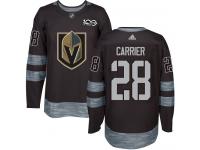 Men's Adidas NHL Vegas Golden Knights #28 William Carrier Authentic Jersey Black 1917-2017 100th Anniversary Adidas
