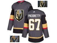 Men's Adidas NHL Vegas Golden Knights #67 Max Pacioretty Authentic Jersey Gray Fashion Gold Adidas