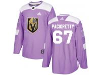 Men's Adidas NHL Vegas Golden Knights #67 Max Pacioretty Authentic Jersey Purple Fights Cancer Practice Adidas