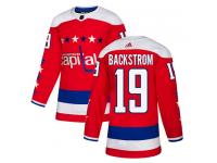 Men's Adidas NHL Washington Capitals #19 Nicklas Backstrom Authentic Alternate Jersey Red Adidas