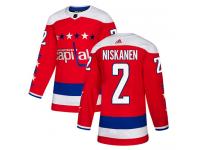 Men's Adidas NHL Washington Capitals #2 Matt Niskanen Authentic Alternate Jersey Red Adidas