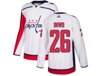 Men's Adidas NHL Washington Capitals #26 Nic Dowd Authentic Away Jersey White Adidas