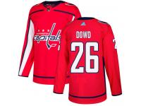Men's Adidas NHL Washington Capitals #26 Nic Dowd Authentic Home Jersey Red Adidas