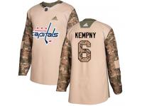 Men's Adidas NHL Washington Capitals #6 Michal Kempny Authentic Jersey Camo Veterans Day Practice Adidas