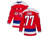 Men's Adidas NHL Washington Capitals #77 T.J. Oshie Authentic Alternate Jersey Red Adidas