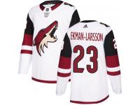 Men's Adidas Oliver Ekman-Larsson Authentic White Away NHL Jersey Arizona Coyotes #23