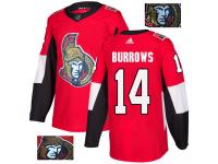 Men's Adidas Ottawa Senators #14 Alexandre Burrows Red Authentic Fashion Gold NHL Jersey
