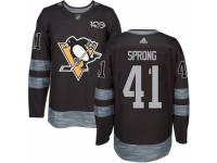 Men's Adidas Pittsburgh Penguins #41 Daniel Sprong Premier Black 1917-2017 100th Anniversary NHL Jersey