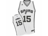 Men's Adidas San Antonio Spurs #15 Matt Bonner Swingman White Home NBA Jersey