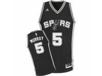 Men's Adidas San Antonio Spurs #5 Dejounte Murray Swingman Black Road NBA Jersey