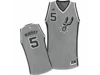 Men's Adidas San Antonio Spurs #5 Dejounte Murray Swingman Silver Grey Alternate NBA Jersey