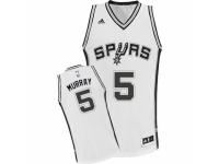 Men's Adidas San Antonio Spurs #5 Dejounte Murray Swingman White Home NBA Jersey