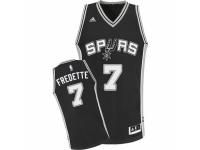 Men's Adidas San Antonio Spurs #7 Jimmer Fredette Swingman Black Road NBA Jersey