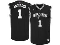 Men's adidas San Antonio Spurs Kyle Anderson Black Road Replica Jersey