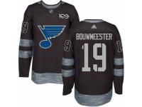 Men's Adidas St. Louis Blues #19 Jay Bouwmeester Premier Black 1917-2017 100th Anniversary NHL Jersey