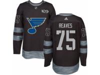 Men's Adidas St. Louis Blues #75 Ryan Reaves Premier Black 1917-2017 100th Anniversary NHL Jersey