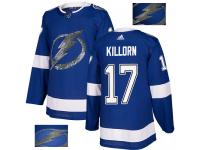 Men's Adidas Tampa Bay Lightning #17 Alex Killorn Royal Blue Authentic Fashion Gold NHL Jersey