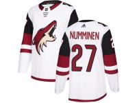Men's Adidas Teppo Numminen Authentic White Away NHL Jersey Arizona Coyotes #27