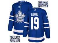Men's Adidas Toronto Maple Leafs #19 Joffrey Lupul Royal Blue Authentic Fashion Gold NHL Jersey