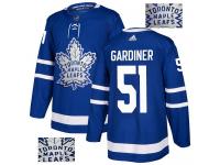 Men's Adidas Toronto Maple Leafs #51 Jake Gardiner Royal Blue Authentic Fashion Gold NHL Jersey