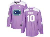 Men's Adidas Vancouver Canucks #10 Pavel Bure Purple Authentic Fights Cancer Practice NHL Jersey