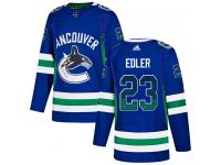 Men's Adidas Vancouver Canucks #23 Alexander Edler Blue Authentic Drift Fashion NHL Jersey