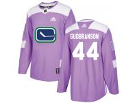Men's Adidas Vancouver Canucks #44 Erik Gudbranson Purple Authentic Fights Cancer Practice NHL Jersey