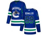 Men's Adidas Vancouver Canucks #59 Tim Schaller Blue Authentic Drift Fashion NHL Jersey