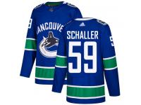 Men's Adidas Vancouver Canucks #59 Tim Schaller Blue Home Authentic NHL Jersey