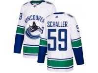 Men's Adidas Vancouver Canucks #59 Tim Schaller White Away Authentic NHL Jersey
