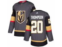 Men's Adidas Vegas Golden Knights #20 Paul Thompson Authentic Gray Home NHL Jersey