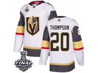Men's Adidas Vegas Golden Knights #20 Paul Thompson White Away Authentic 2018 Stanley Cup Final NHL Jersey