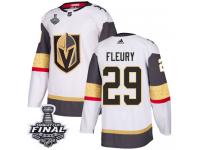 Men's Adidas Vegas Golden Knights #29 Marc-Andre Fleury White Away Authentic 2018 Stanley Cup Final NHL Jersey