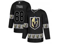 Men's Adidas Vegas Golden Knights #68 T.J. Tynan Black Authentic Team Logo Fashion NHL Jersey