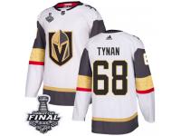 Men's Adidas Vegas Golden Knights #68 T.J. Tynan White Away Authentic 2018 Stanley Cup Final NHL Jersey