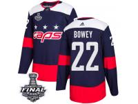 Men's Adidas Washington Capitals #22 Madison Bowey Navy Blue Authentic 2018 Stadium Series 2018 Stanley Cup Final NHL Jersey