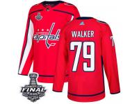 Men's Adidas Washington Capitals #79 Nathan Walker Red Home Premier 2018 Stanley Cup Final NHL Jersey